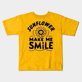 Sunflower make me smile Kids T-Shirt